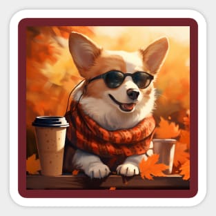 PSL Fall Corgi Sticker